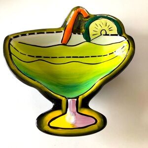 Clay Art Margarita Serving Dish Bowl 8x8”